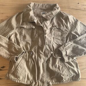 Old Navy Khaki Anorak Field Jacket Cotton Women’s Large Preloved‎